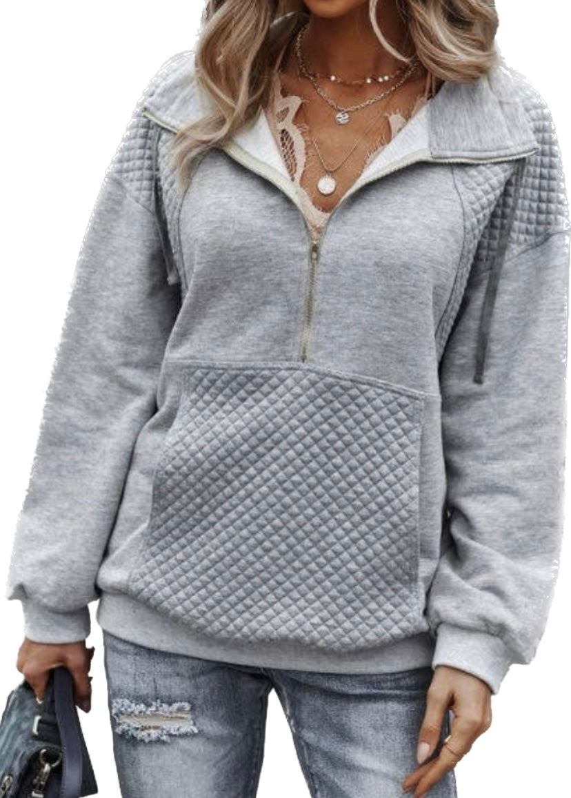 Lilly Quilted Half Zip Pullover